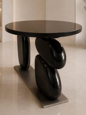 Textured Top to Bottom Marble Coffee Table