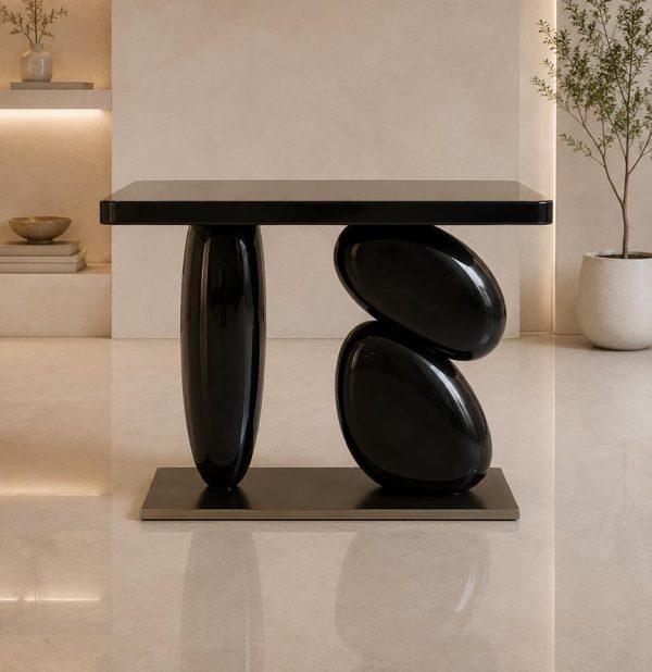Textured Top to Bottom Marble Coffee(black color, square top)