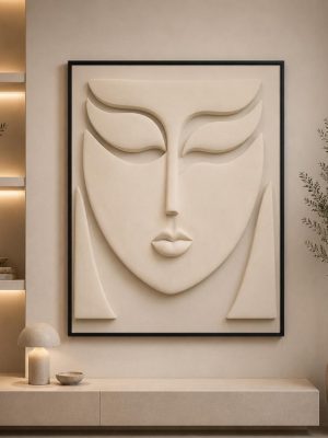 Beyond 9D Wink-eye Textured Sculpture Face Wall art