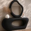 State-of-the-art Textured Acrylic Vanity Mirror and Table set(BLACK)